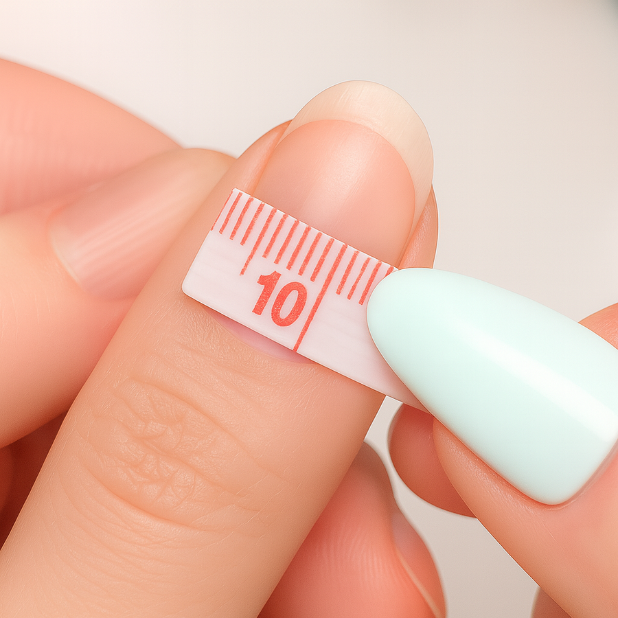 Measure the widest part of your nail